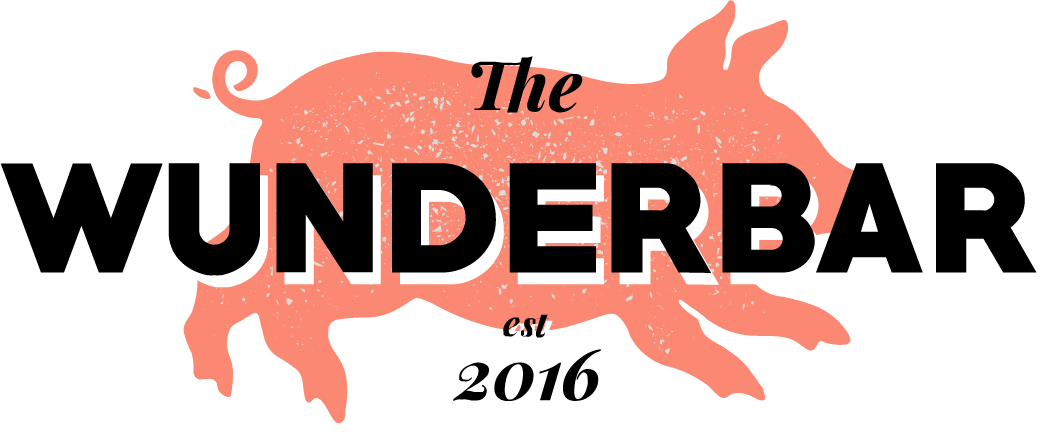 5 people clinking pint glasses; The Wunderbar logo is displayed over the top.